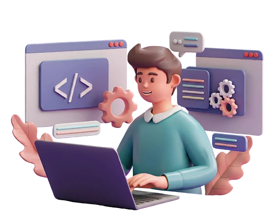 React JS web application development banner mockup