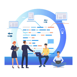 E-commerce development service overview illustration