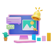 Digital marketing AI service overview illustration