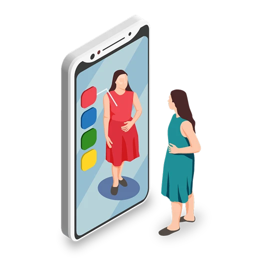 AI virtual try-on banner mockup